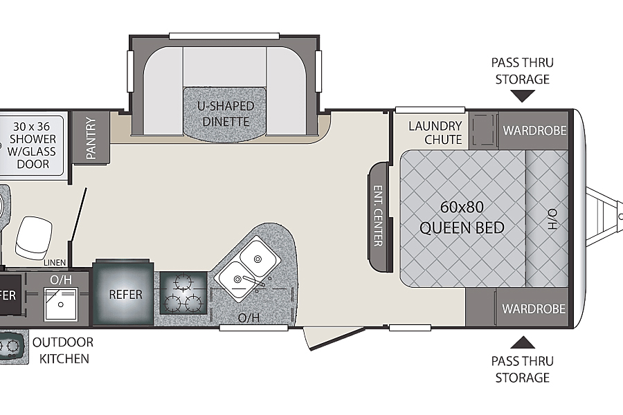 Floorplan of Texas Whiskey, an RV for rent in Houston